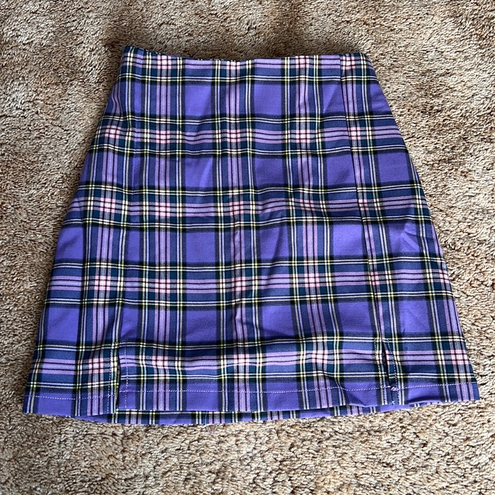 brandy plaid skirt